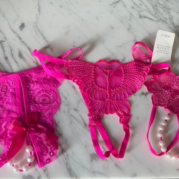 Butterfly and Pearl Necklace G-Strings and Thongs - Picture 6 of 10